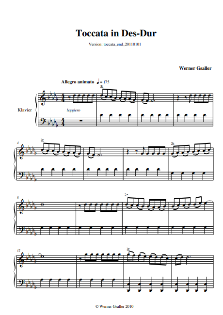 Toccata- Sheet Music