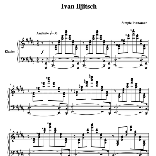 Ivan Iljitsch - Sheet Music