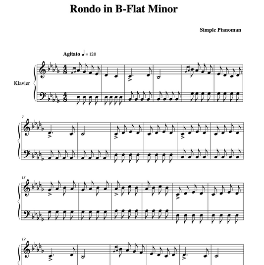 Rondo in B-Flat Minor - Sheet Music